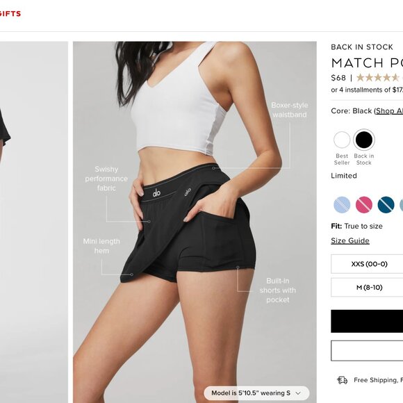 ALO NEW without Tags Match Point Tennis Skirt Large WORN ONCE! - Picture 7 of 9